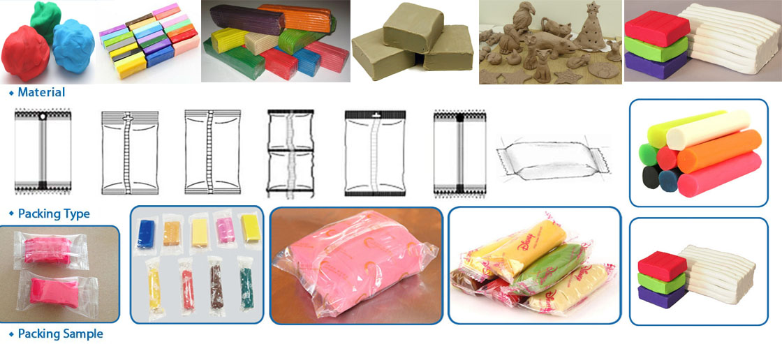 Eraser / Plasticine / Clay Modeling Flow Packing Machine