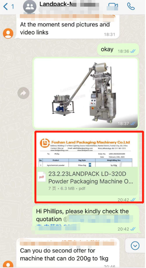 Zimbabwe Customer--Model LD-320D To Pack Powder With Corrosivity