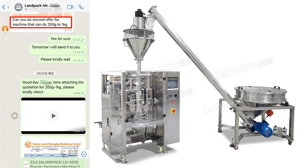 Zimbabwe Customer--Model LD-320D To Pack Powder With Corrosivity