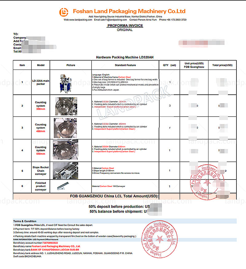 hardware counting packing machine