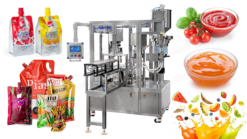 spout pouch filling capping machine