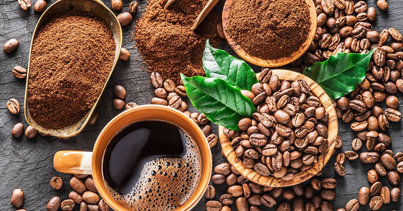 Coffee Beans and Coffee Powder
