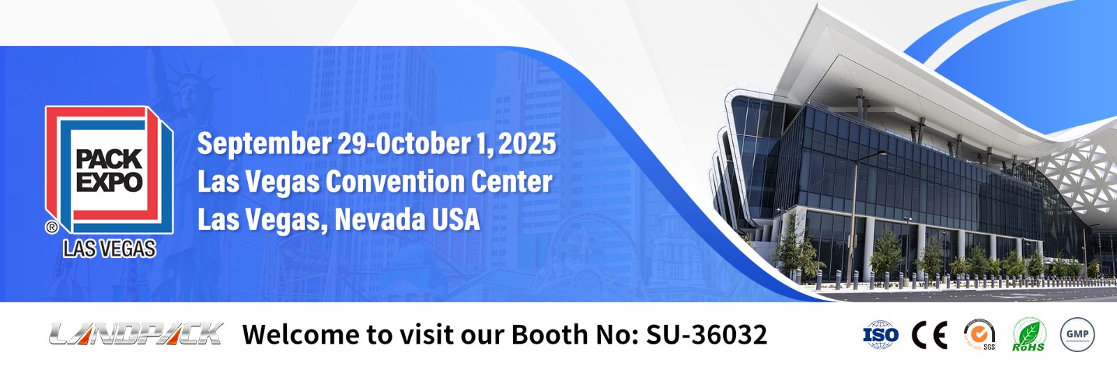 Meet Landpack at PACK EXPO Las Vegas 2025 (29 Sep - 1 Oct)