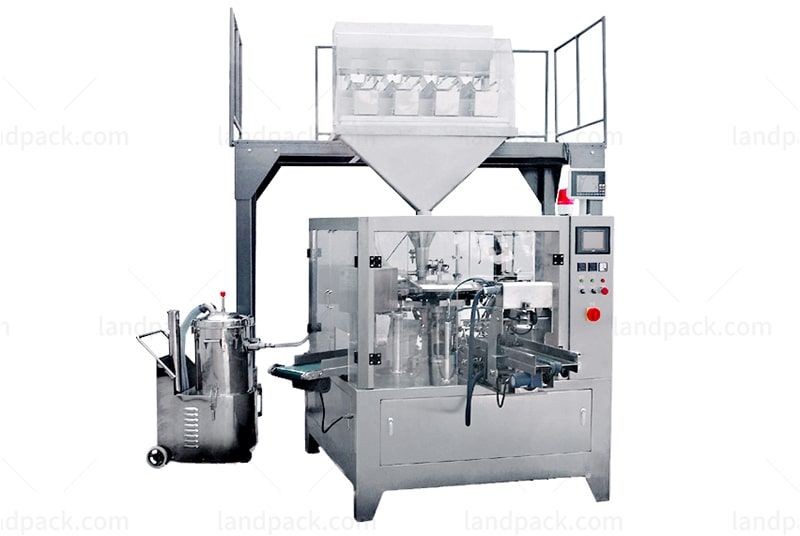 Rotary packing machine for sugar, salt, monosodium glutamate, etc.