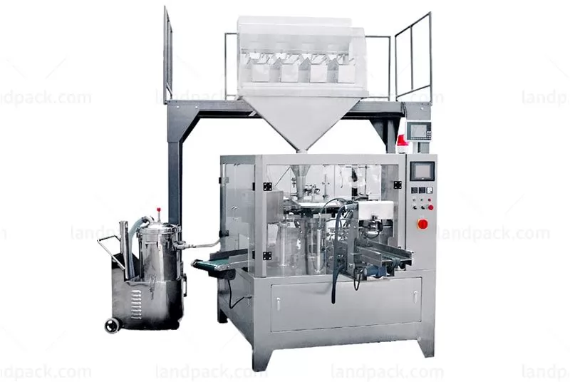 Rotary packing machine for sugar, salt, monosodium glutamate, etc.