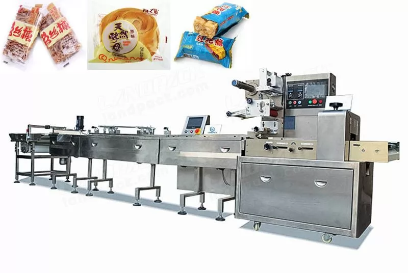 Feeding And Packing System (HFFS) For Bread, Waffle, Swiss Rolls Etc.