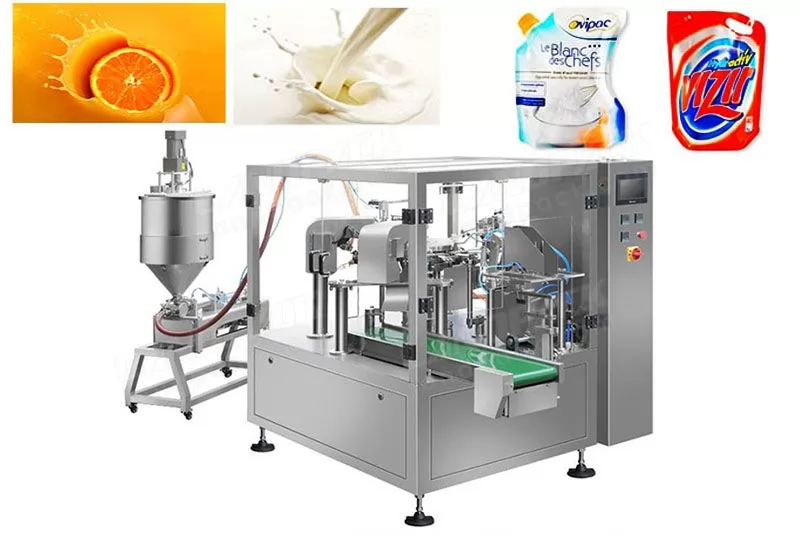 Automatic Premade Pouch Rotary Filling Machine for Liquid/ Paste/ Sauc/e Ketchup etc.
