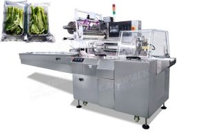 Auto Vegetable And Fruit Tray Flow Wrap Machine