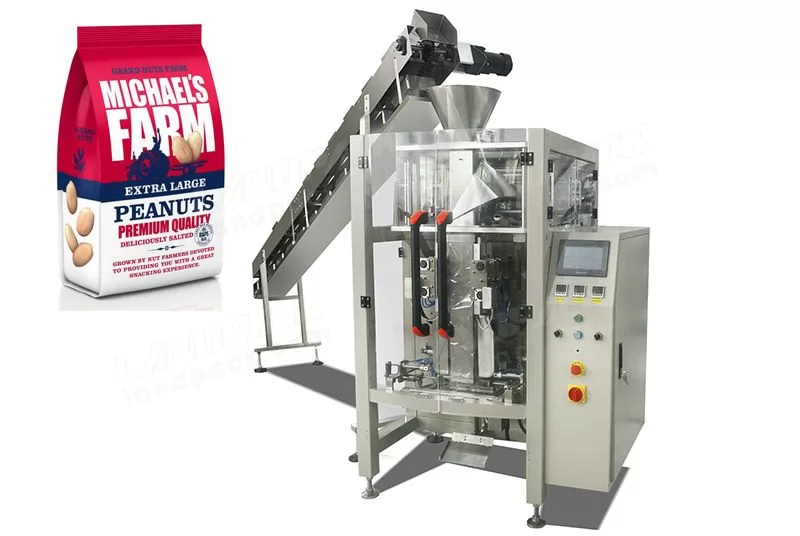 Quad Seal Bag/ Block Bottom Pouch Packing Machine for Nuts Beans Peanut, etc.