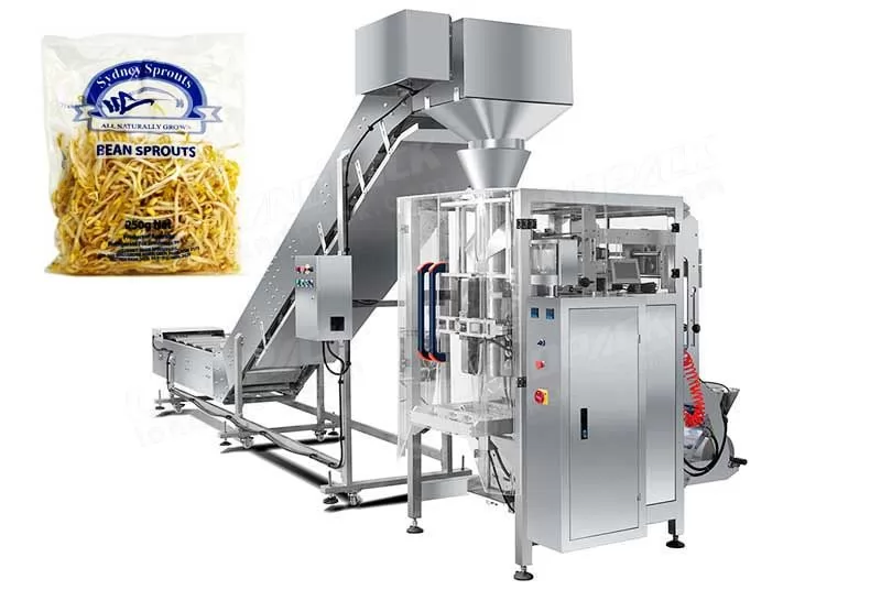Automatic Bean Sprouts Packaging Machine With Chain Bucket