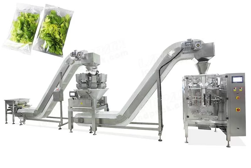 Vegetable Salad Lettuce Packing Machine with Multi Head Weigher