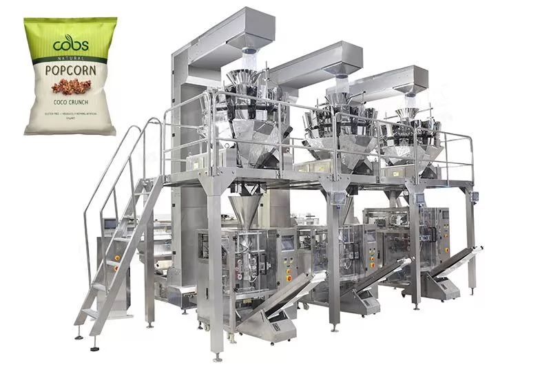 Automatic Vertical Form Fill Seal Pouch Packaging Line