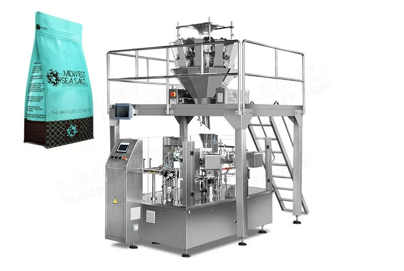 Chips/ Popcorn/ Snacks Rotary Packing Machine For Premade Pouch.