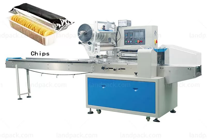 Flow Pack Machine For Potato Chips/ Crisps Packaging.