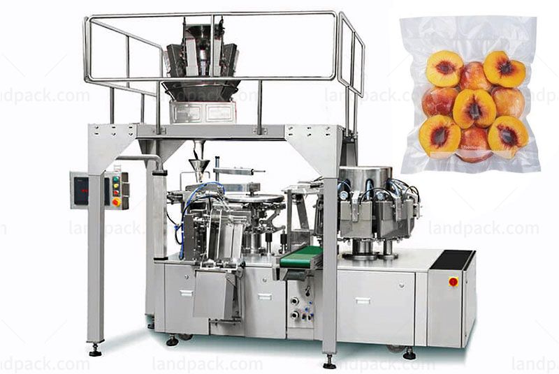 Dry Fruit Vacuum Rotary Pre-made Pouch Packaging Machine