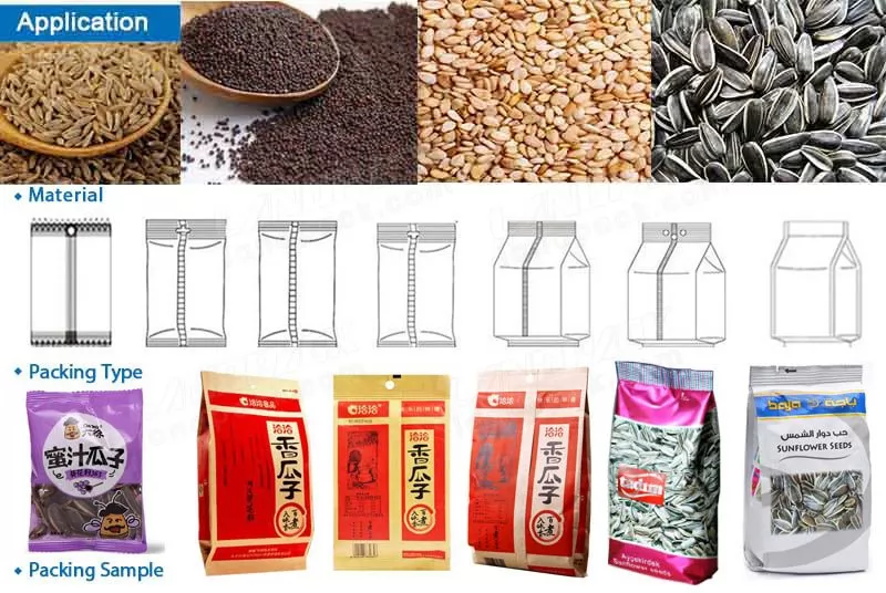 sunflower seeds packing machine price list