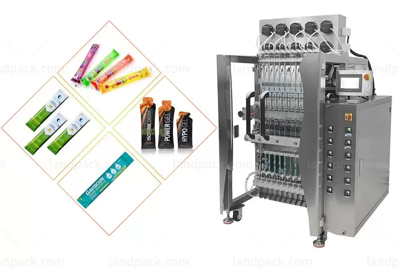 Multilane Liquid Stick Packing Machine For Sauce, Ketchup, Paste, Jam, etc.