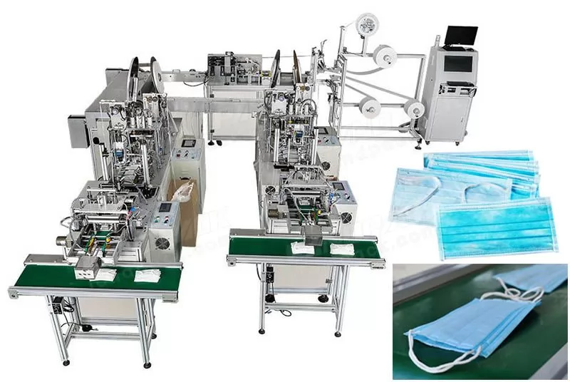 Full Automatic Surgical Mask Making Machine, Face Mask Producing Machine.