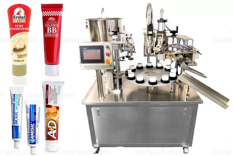 Semi-Automatic Rotary Type Tube Filling And Sealing Machine.