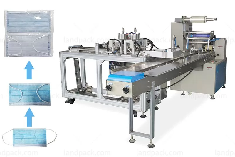 Automatic Surgical Masк Packing Machine Combined Foldable Ear String Machine.