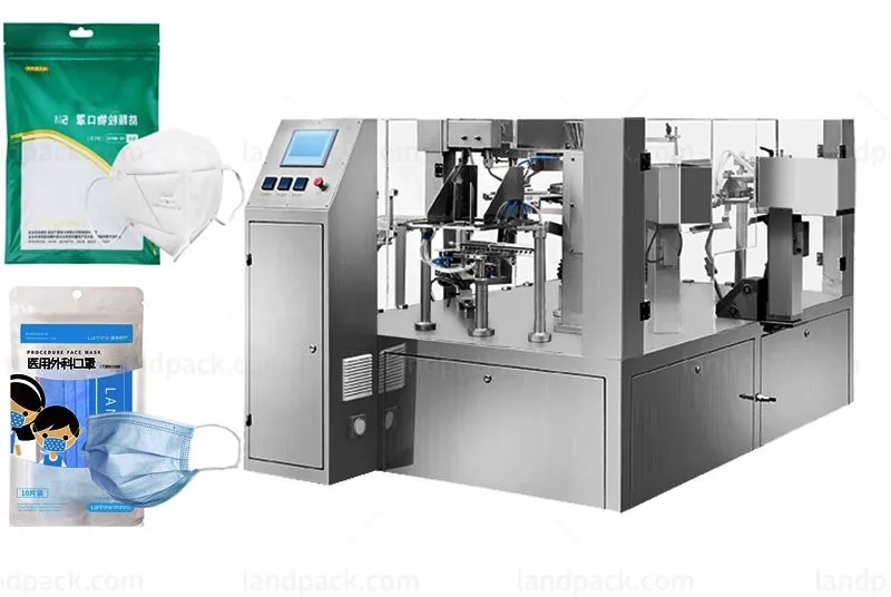 High Efficient KF 94/ KN 95/ N 95 Face Masк Rotary Packing Machine