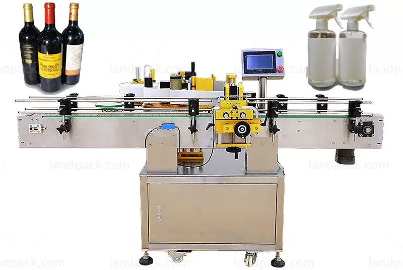 Automatic Round Bottle Dual Servo Driving Labeling Machine.