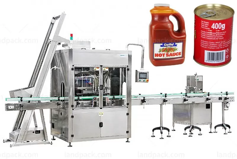 Automatic Sauce/ Jam Bottling Filling Machine With Self - Cleaning System