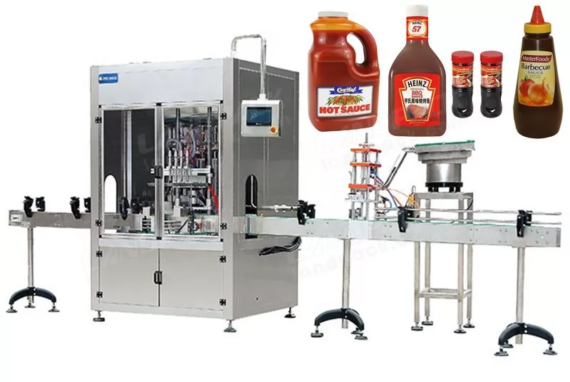 Automatic Multifunction Filling Machine Line With Self-Cleaning System.