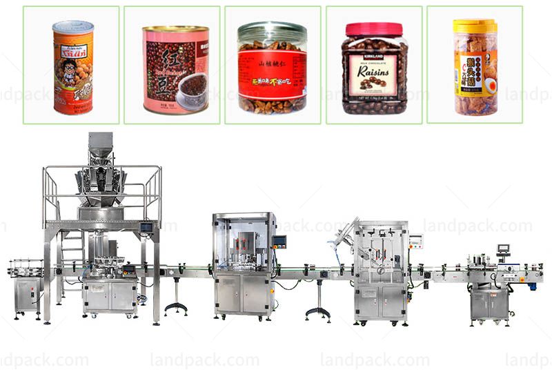 Granule/ Grain / Solid Filling Line For Bottles Cans And Tins