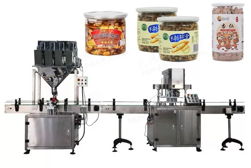 Automatic Granule Quantitative Weighing Filling Machine For Bottles Cans And Tins