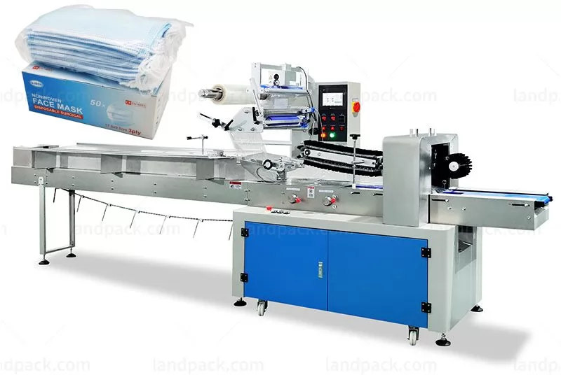 Full Automatic 25/ 50 Pcs Flat Masks Packaging Machine