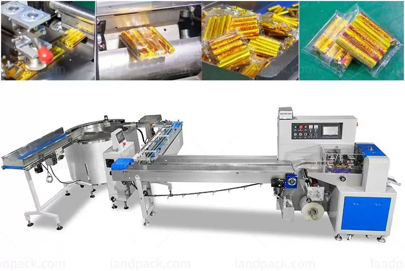 Automatic Lemon Cake Horizontal Flow Wrap Machine