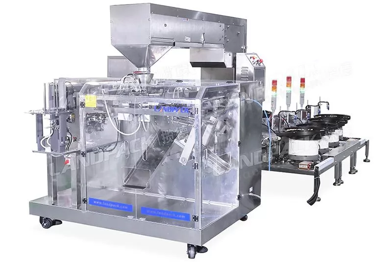 Horizontal Premade Pouch Packing Machine With Multiple Vibration Disks for Mixed Nuts