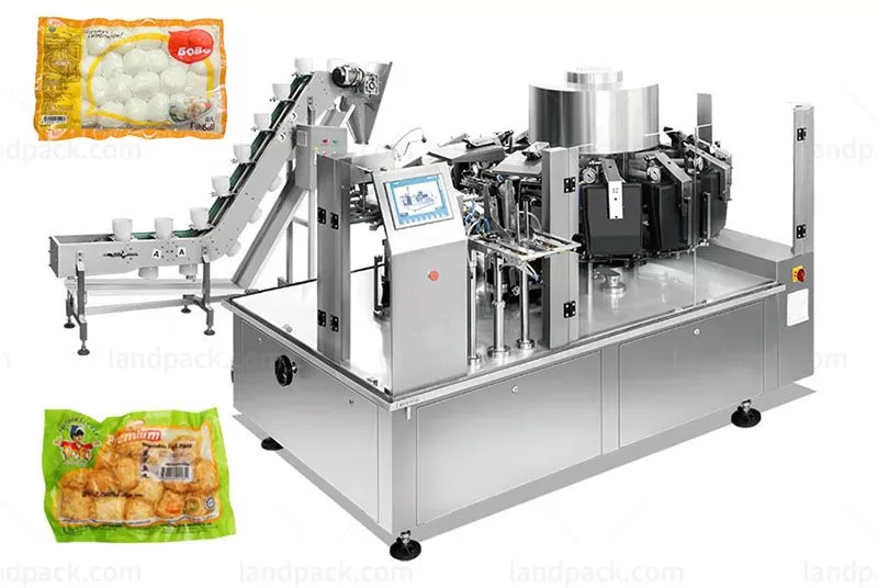 Automatic Meatballs Fish Balls  Rotary Vacuum Packing Machine