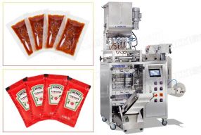 Automatic 4 Lane Packing Machine For Liquid Products Containing Fine Particles