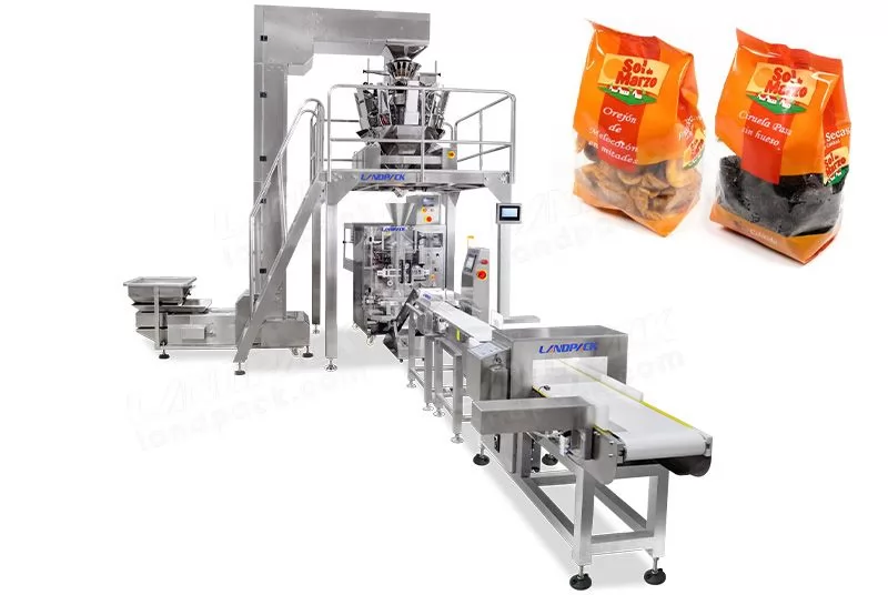 Dry Fruit Packing Machine With Labeling Machine Metal Detector And Weight Selection Scale