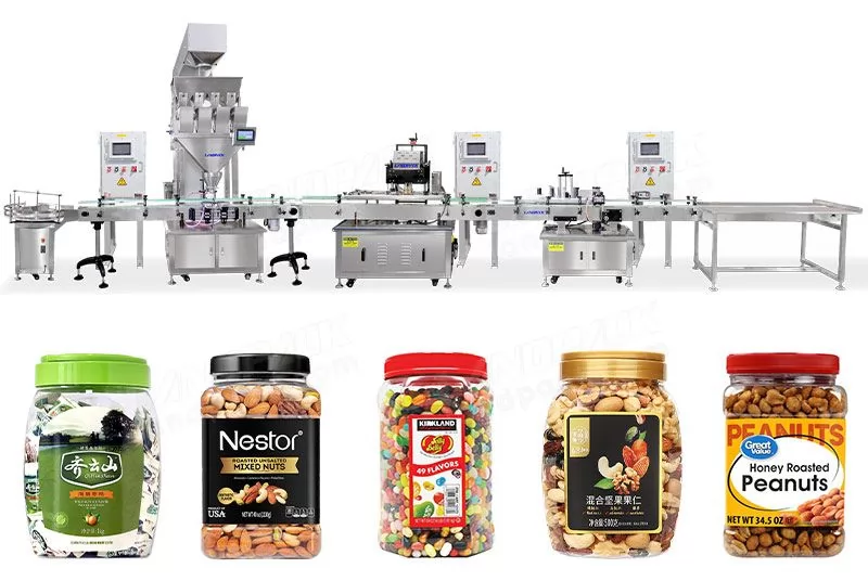 Automatic Candy Weighing Filling Capping and Labeling Line