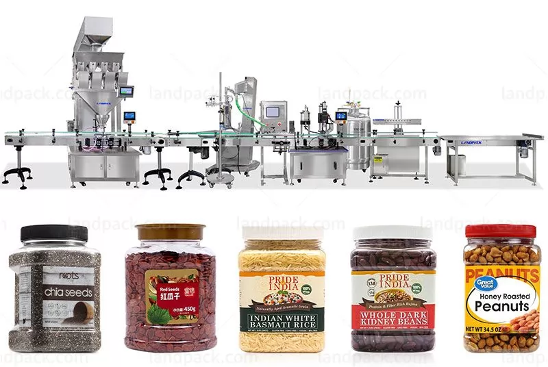 Automatic Seeds Bottle Weighing Filling Capping and Labeling Lines