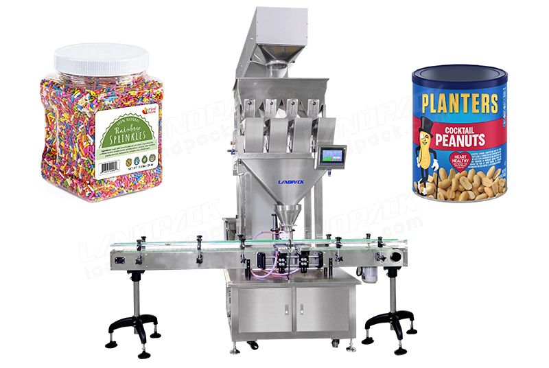 Automatic Grain Weighing And Filling Machine For Bottles Can Etc