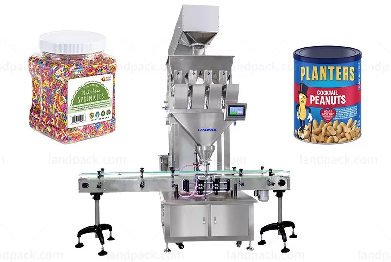 Automatic Grain Weighing And Filling Machine For Bottles Can Etc