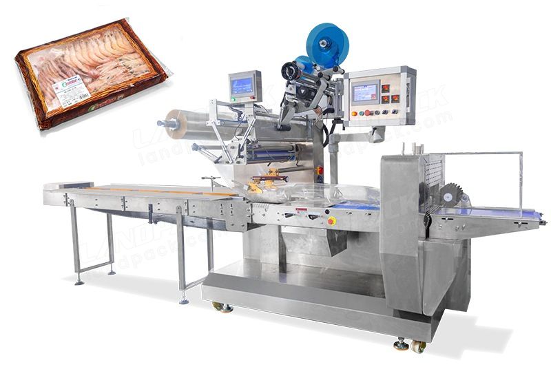 Automatic Flow Wrapping Machine With Labeling Function
