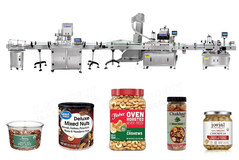 Automatic Nuts Bottle Capping And Labeling Machine