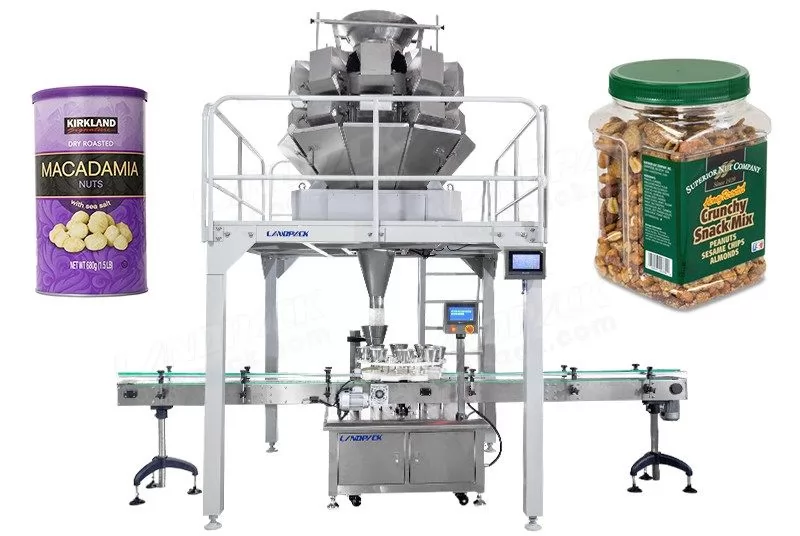 Automatic Nuts Rotary Filling Machine With Multihead Weigher