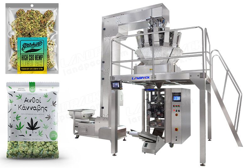 Automatic Cannabis Packaging Machine With Multihead Weigher