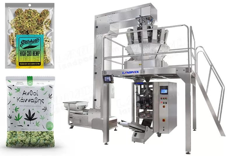 Automatic Cannabis Packaging Machine With Multihead Weigher