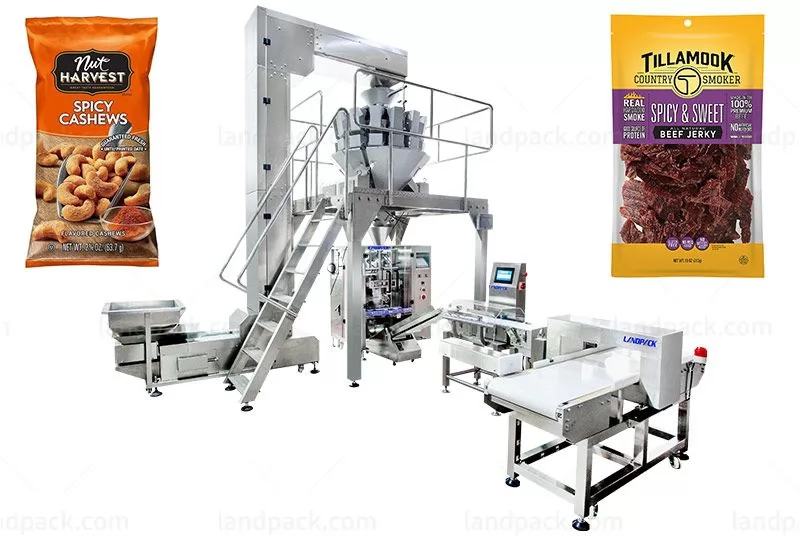 Automatic Dry Food Packing Machine With Metal Detector And Weight Sorting Scale