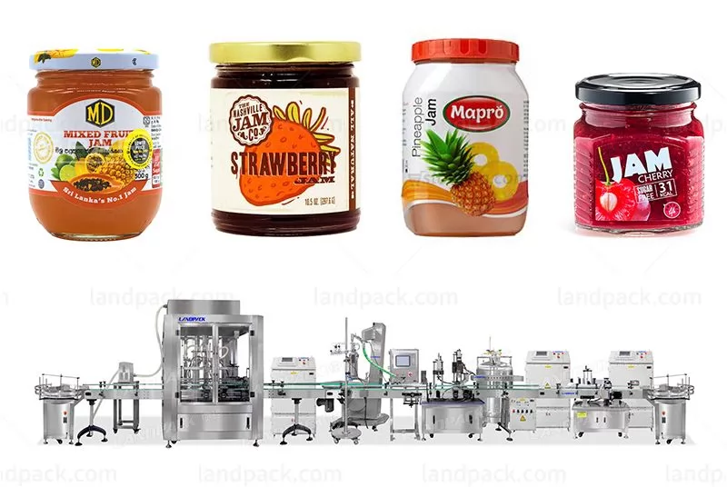 Automatic Fruit Jam Bottle Filling Production Line For Sale