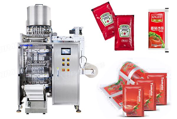 Automatic Liquid Ketchup Vffs Sachet Packing Machine