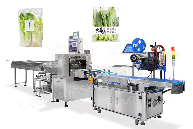 Automaic Vegetable Flow Weighing Wrapping Machine