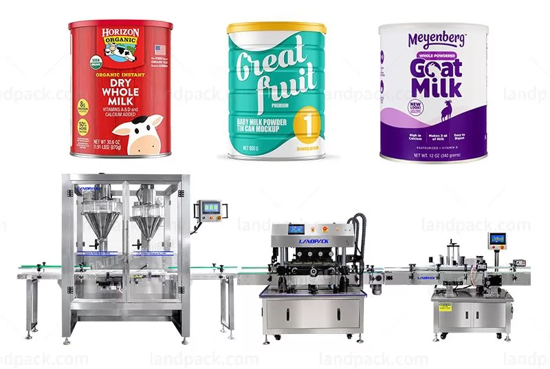 Automatic Can Milk Powder Filling And Capping Machine